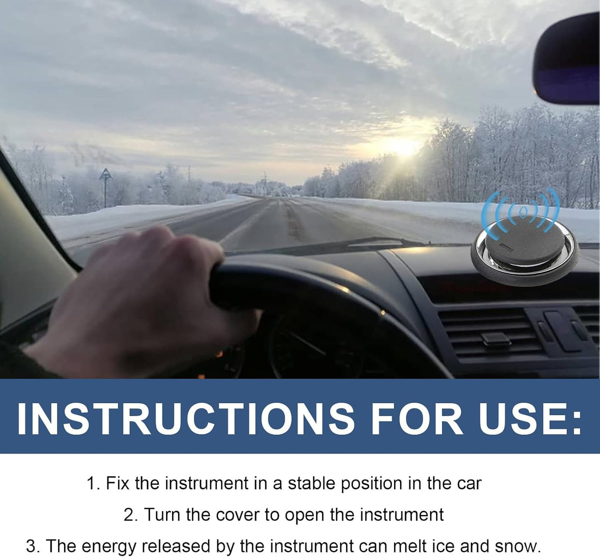 Electromagnetic Molecular Interference Antifreeze Snow Removal Instrument, Portable Vehicle De-icer, De-Icing, Defrosting and Defogging